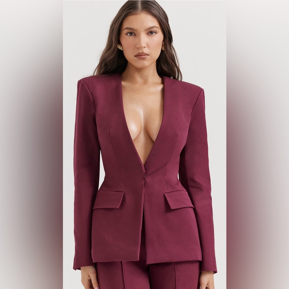 House of CB Theodora blazer - Windsor wine